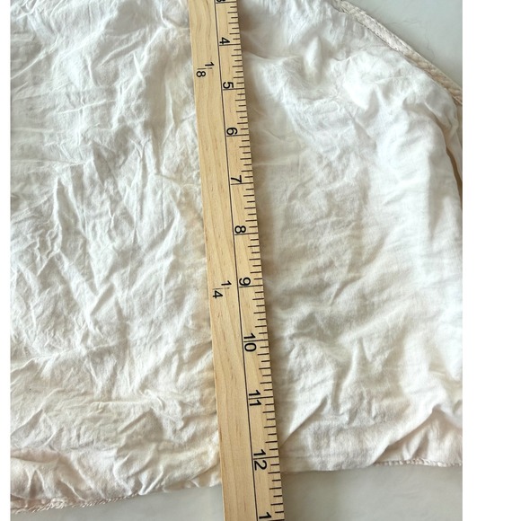 American Eagle‎ Womens Halter Crop Top Cream Cotton Eyelet Lace Size L Boho - Picture 7 of 8